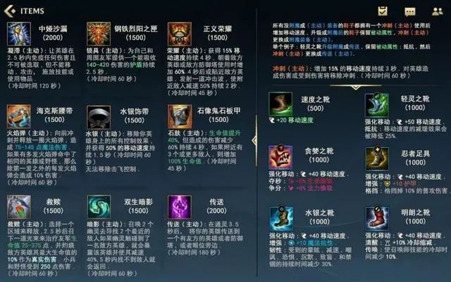 英雄联盟手游界面装备翻译大全