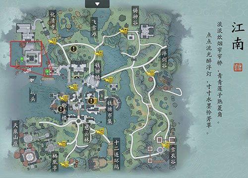 天涯明月刀手游江南大佛对岸处独坐在哪里