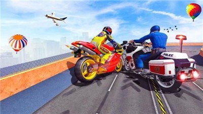 警用摩托巨型坡道特技截图1