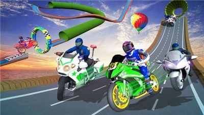 警用摩托巨型坡道特技截图3