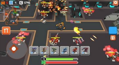 科幻防御战争方块游戏