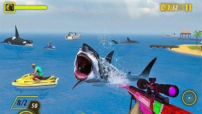 鲨鱼狩猎动物射击截图3