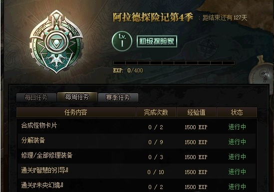 DNF阿拉德探险记第四季满级需要多少经验