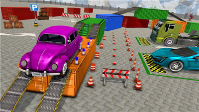 停车场和真正的主驾驶模拟器3D