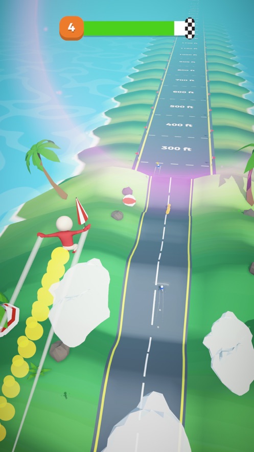 越野跑飞行火柴人