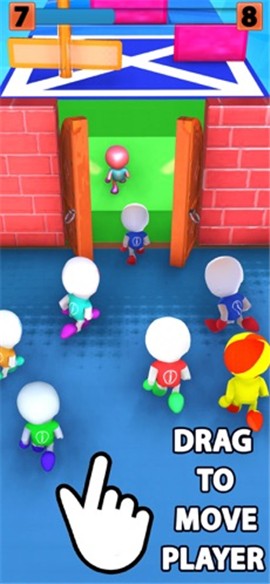 有趣的秋天火柴人男孩