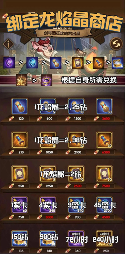 剑与远征龙焰晶兑换攻略