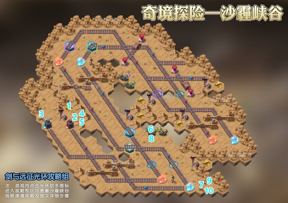 剑与远征沙霾峡谷攻略路线图