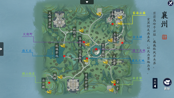 天涯明月刀手游襄州天涯志拍照点坐标攻略