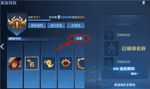 王者荣耀名字怎么变成金色的