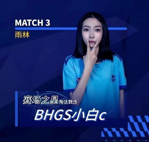 和平精英NV小白c是哪个战队