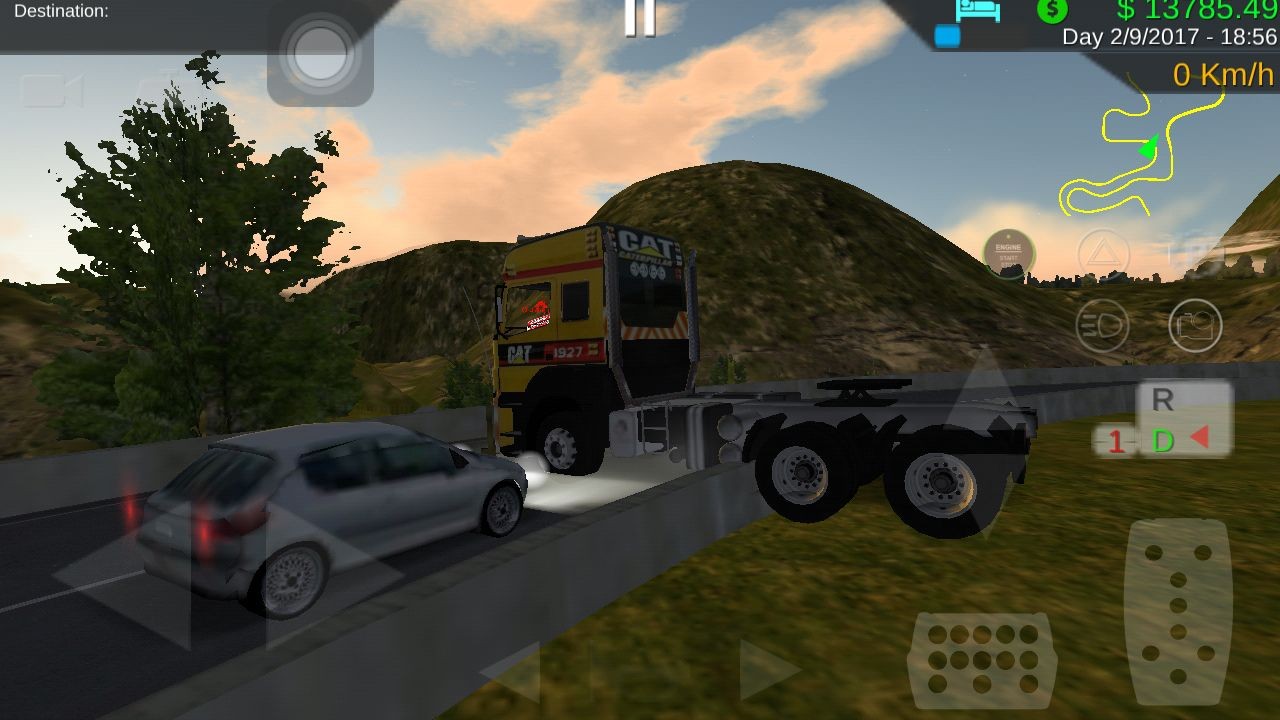 半挂车倒车模拟截图2