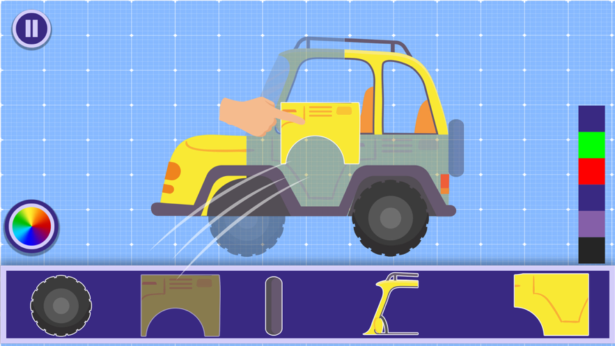 设计积木车跳跃模拟截图3