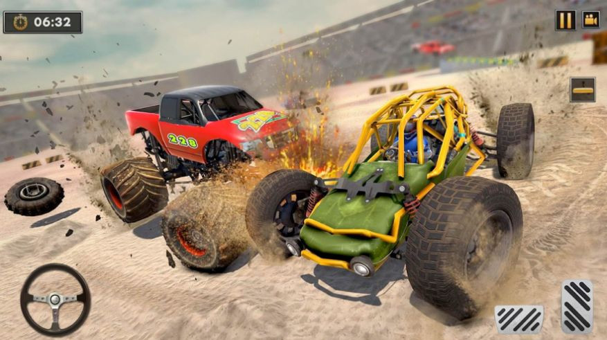 沙丘越野车撞车特技截图1