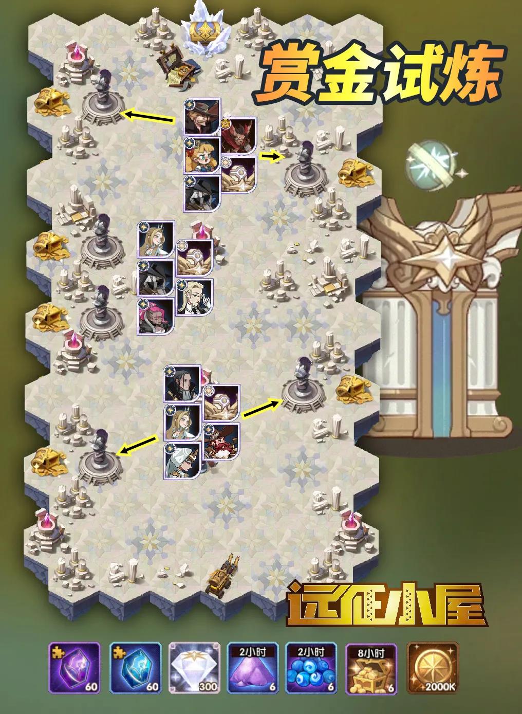 剑与远征提比略试炼之地攻略图阵容