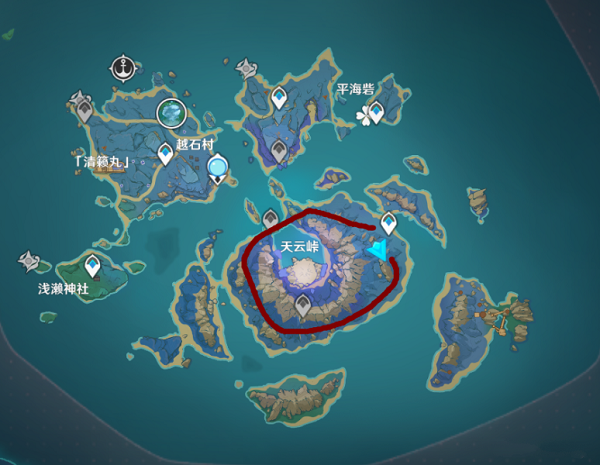 原神天云草实位置分布图