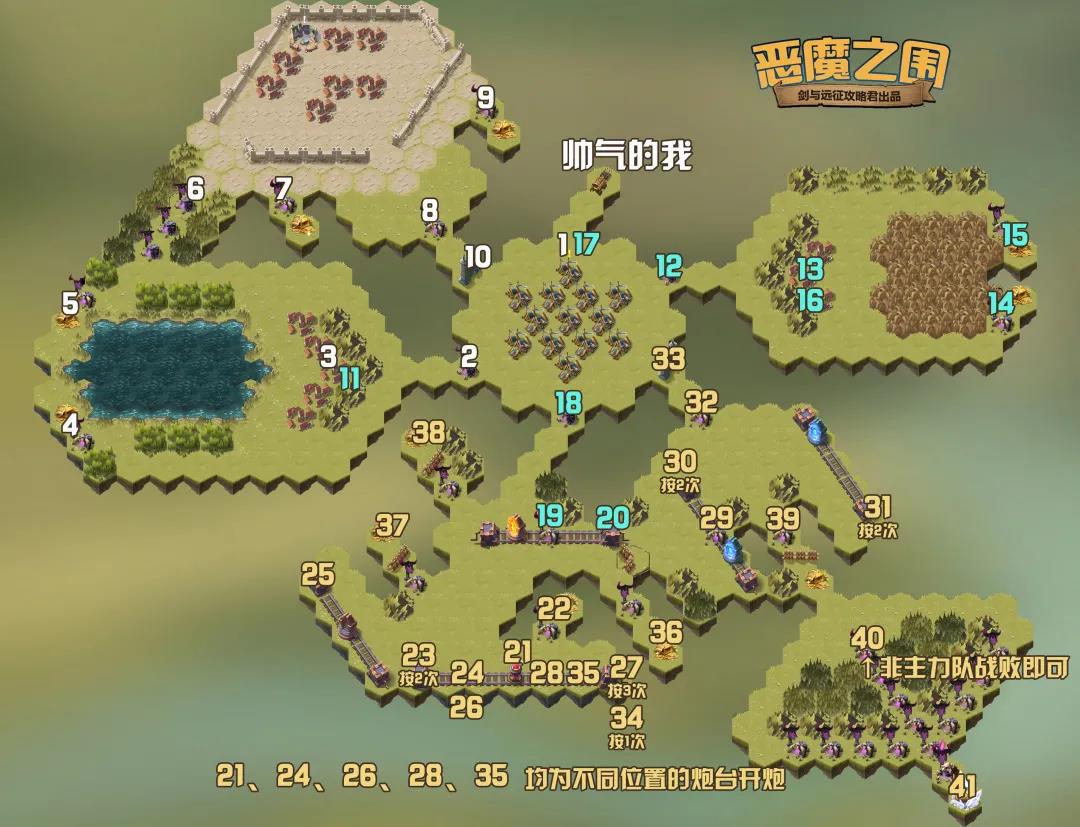 剑与远征恶魔之围攻略路线图