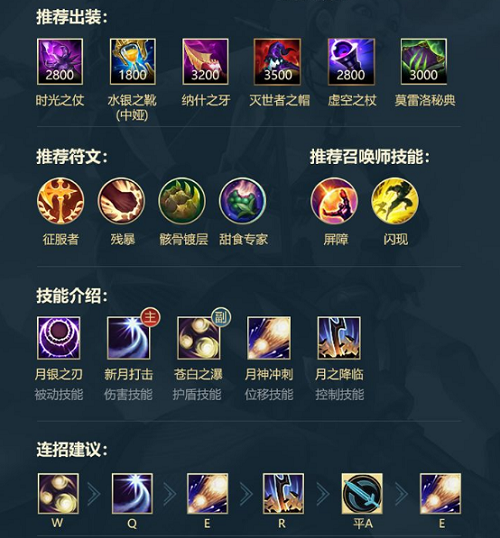 英豪联盟手游皎月出装天分攻略最新
