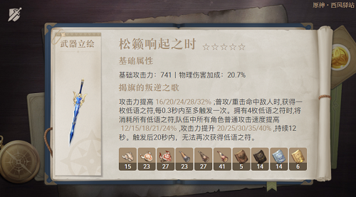 原神松籁响起之时特点一览