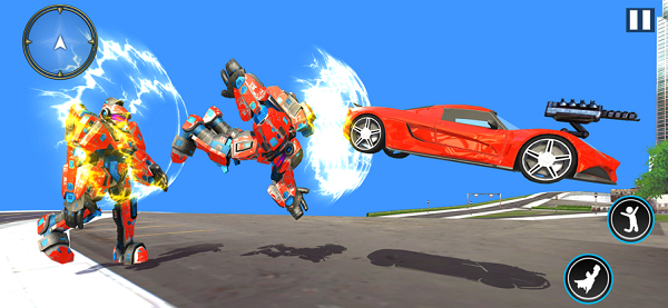 机器人汽车模拟器3D战争