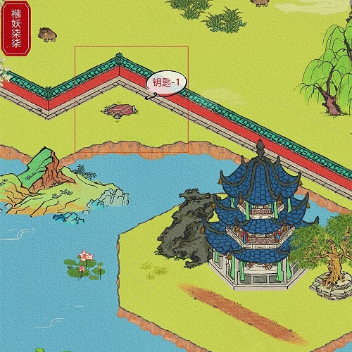 江南百景图松江探险华亭重彩钥匙方位一览