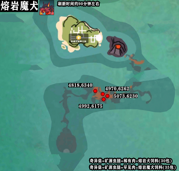 创造与魔法地火深渊资源分布图