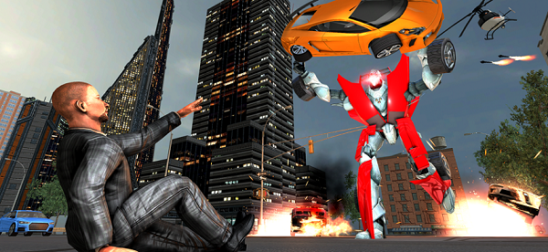 真正的汽车机器人格斗游戏