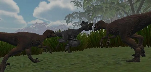草原狩猎恐龙