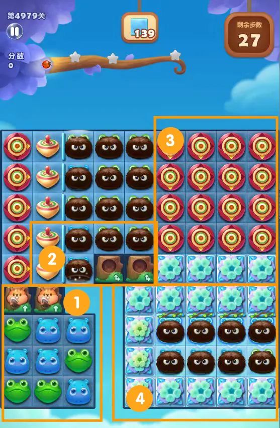 开心消消乐第4979关通关攻略