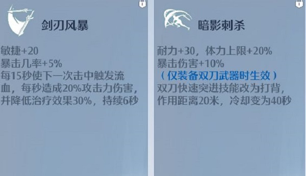 诺亚之心双刀技能加点及天赋推荐