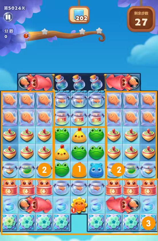 开心消消乐第5024关通关攻略