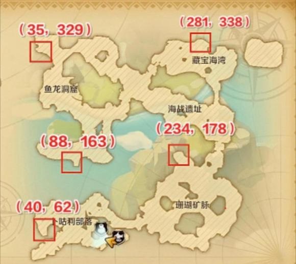 龙之国物语卜咕利海湾宝箱方位攻略