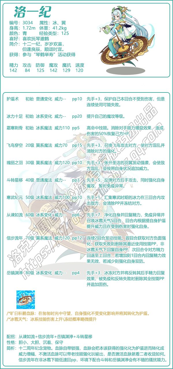 洛克王国洛一纪技术表