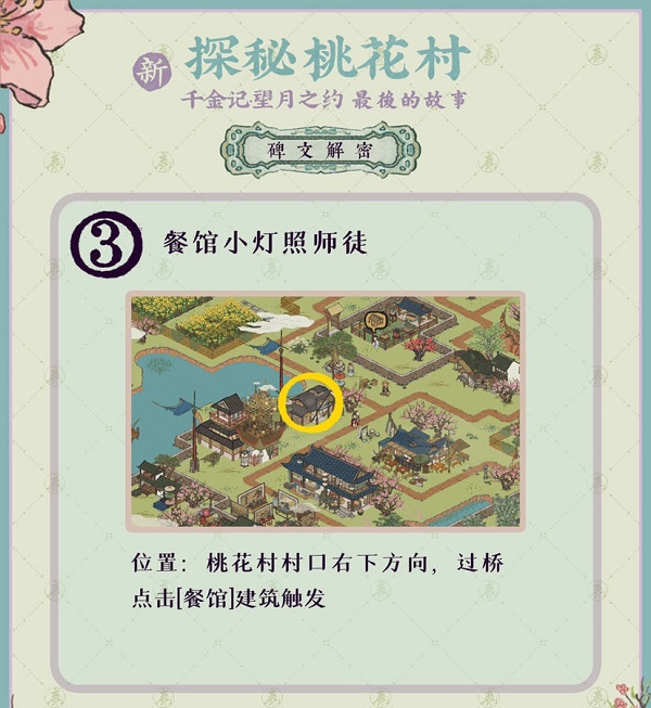 江南百景图探秘桃花村最后的图探故事解密攻略