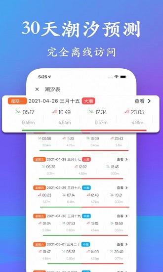 潮汐表截图3