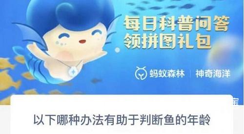 以下哪种办法有助于判断鱼的年龄