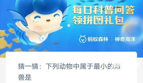 神奇海洋今日答案2.9是什么
