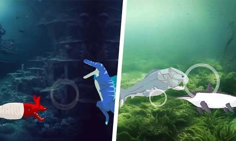 巨齿鲨与海怪搏斗截图1