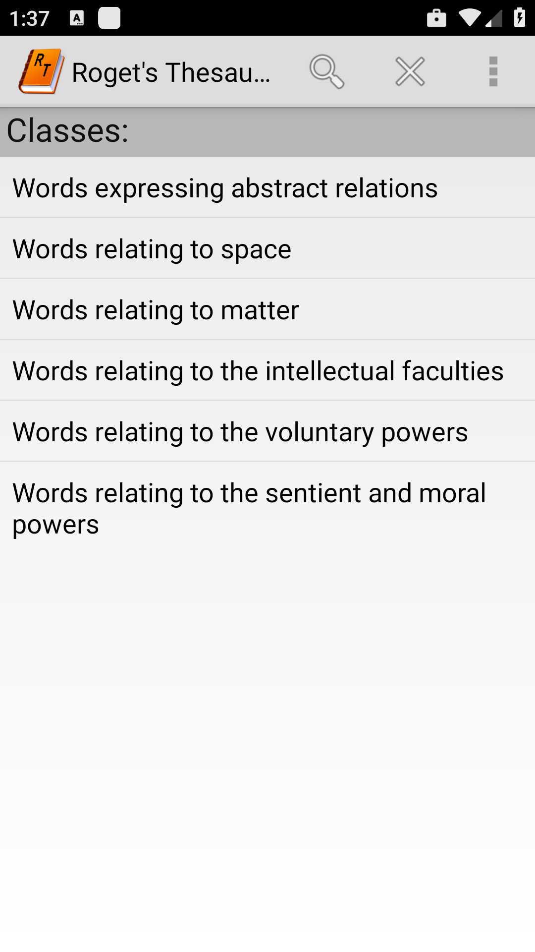 Roget词典截图1