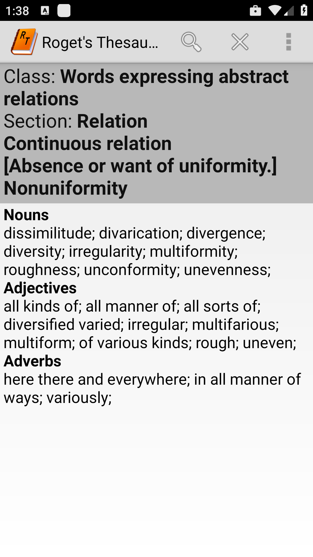 Roget词典截图2