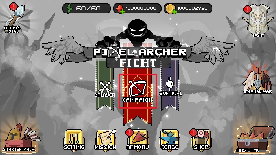 像素弓箭手战斗