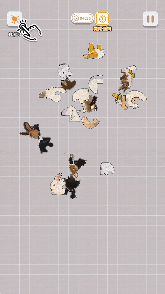 挤在一起的兔兔