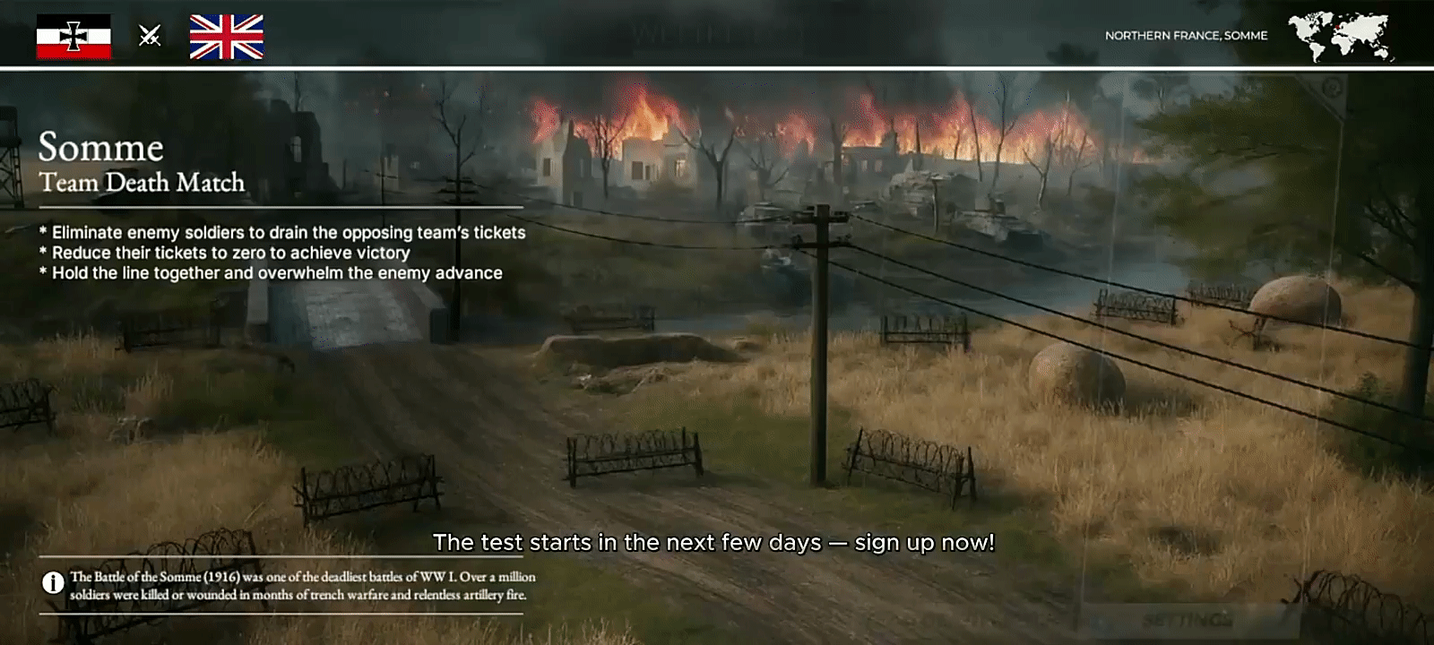 一战火灾风暴国际测试服