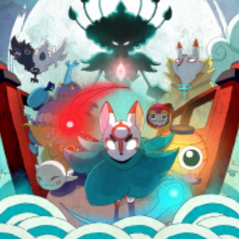 波与月夜之青莲