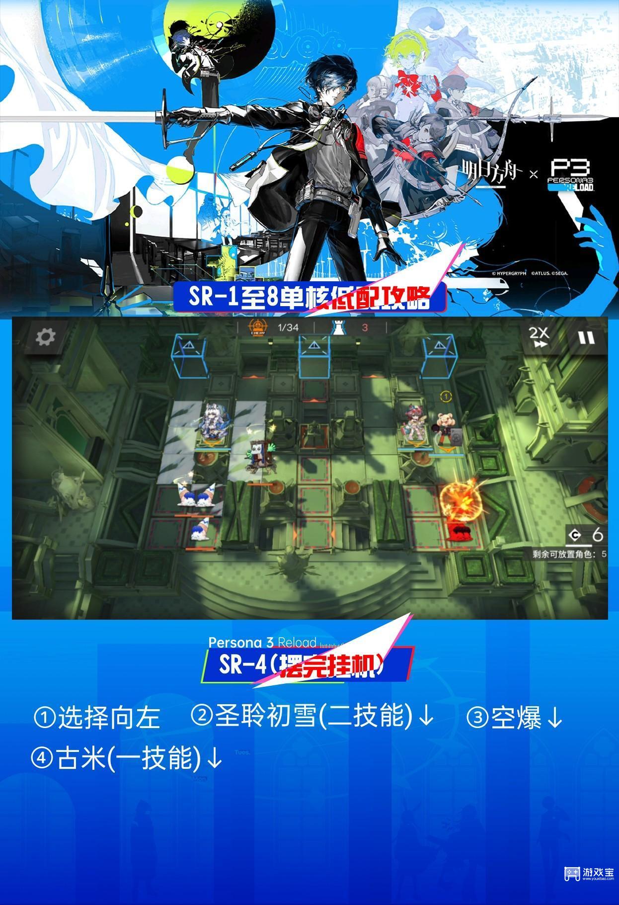 明日方舟月行水上SR-1至8单核低配攻略